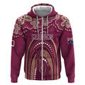 Personalized Australia QLD Rugby Indigenous Series Zip Hoodie Maroons Kangaroos