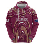 Personalized Australia QLD Rugby Indigenous Series Zip Hoodie Maroons Kangaroos