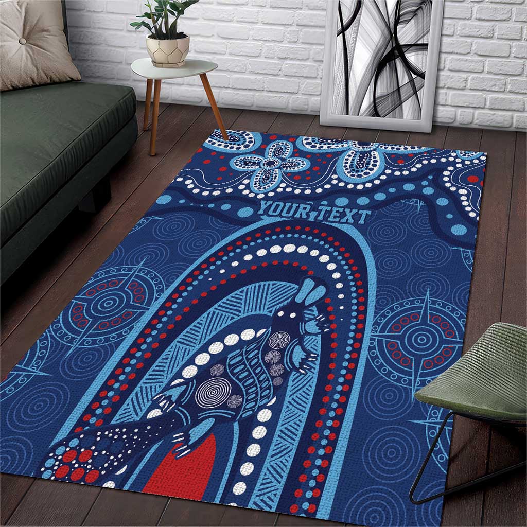 Personalized Australia NSW Rugby Indigenous Series Area Rug Blues Platypus