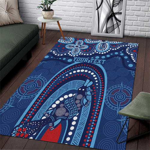 Personalized Australia NSW Rugby Indigenous Series Area Rug Blues Platypus