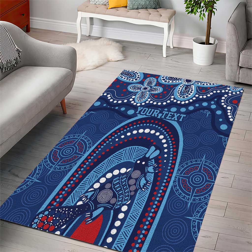 Personalized Australia NSW Rugby Indigenous Series Area Rug Blues Platypus