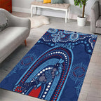 Personalized Australia NSW Rugby Indigenous Series Area Rug Blues Platypus