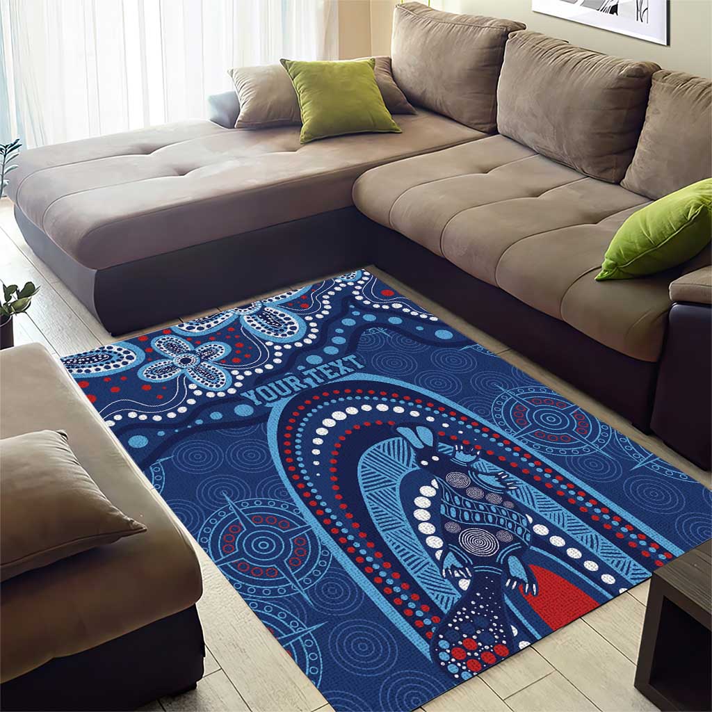 Personalized Australia NSW Rugby Indigenous Series Area Rug Blues Platypus