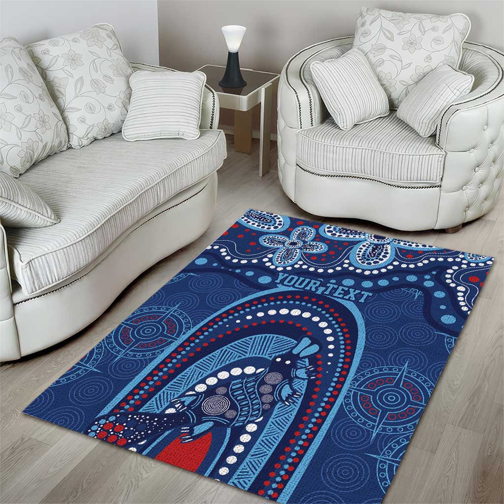 Personalized Australia NSW Rugby Indigenous Series Area Rug Blues Platypus