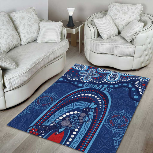Personalized Australia NSW Rugby Indigenous Series Area Rug Blues Platypus