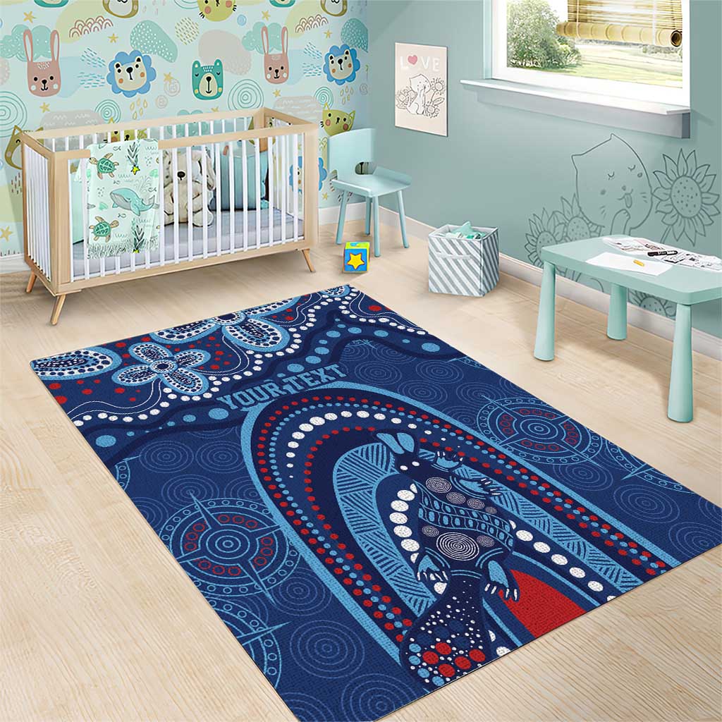 Personalized Australia NSW Rugby Indigenous Series Area Rug Blues Platypus