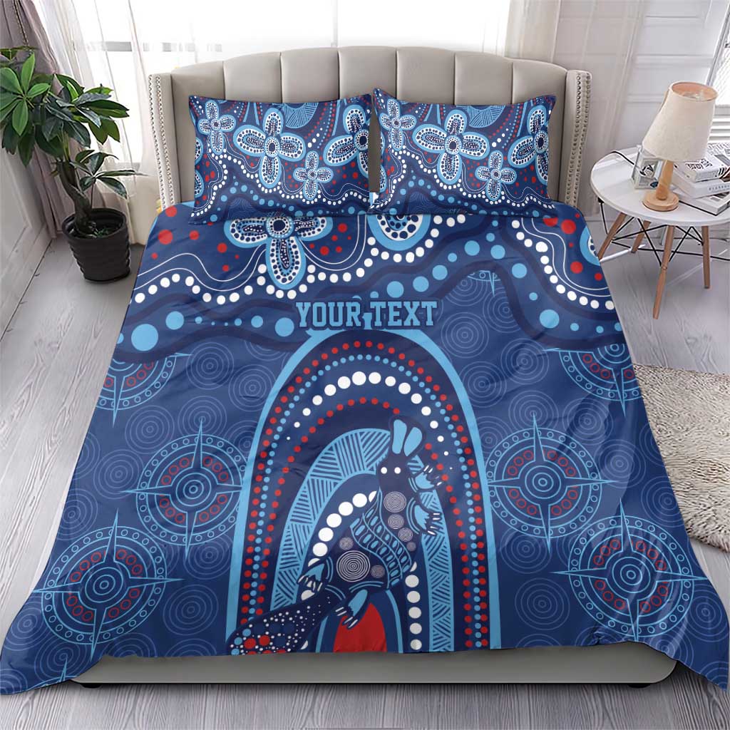 Personalized Australia NSW Rugby Indigenous Series Bedding Set Blues Platypus