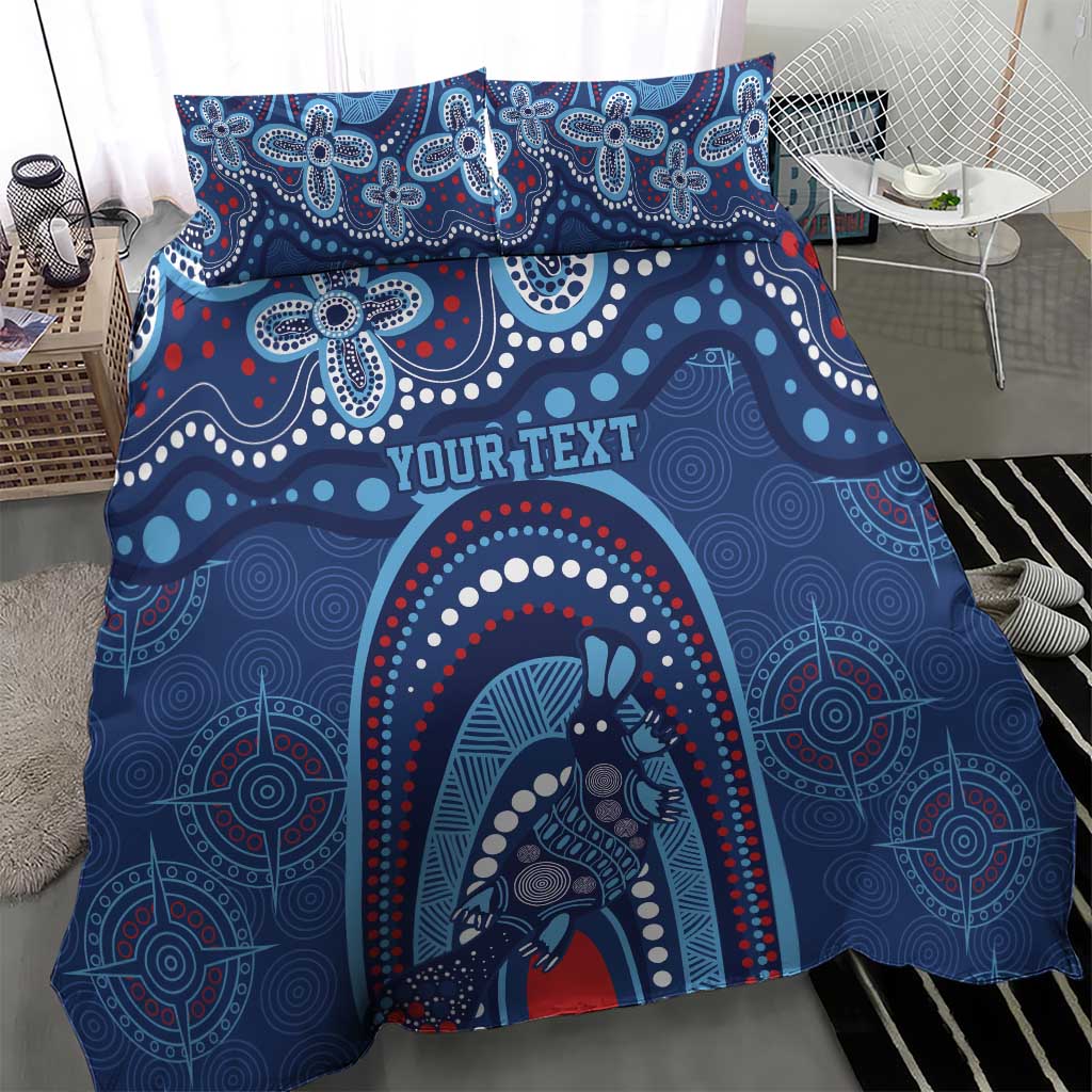 Personalized Australia NSW Rugby Indigenous Series Bedding Set Blues Platypus