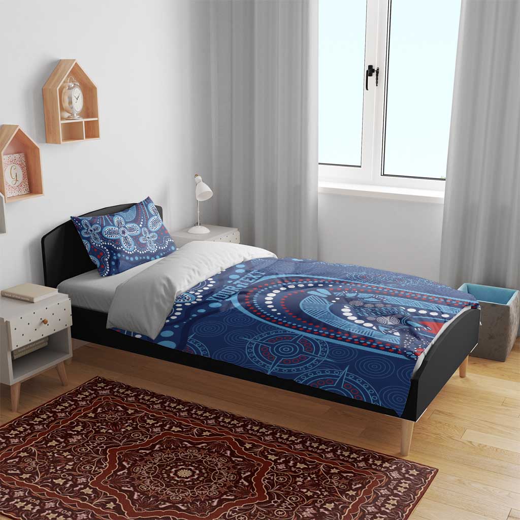 Personalized Australia NSW Rugby Indigenous Series Bedding Set Blues Platypus