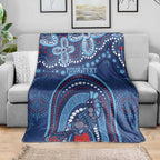 Personalized Australia NSW Rugby Indigenous Series Blanket Blues Platypus