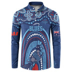 Personalized Australia NSW Rugby Indigenous Series Button Sweatshirt Blues Platypus