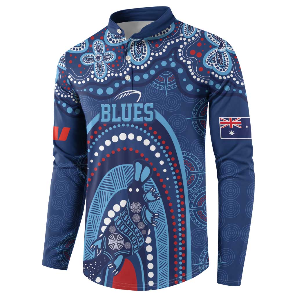 Personalized Australia NSW Rugby Indigenous Series Button Sweatshirt Blues Platypus