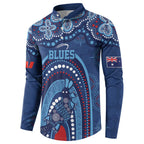 Personalized Australia NSW Rugby Indigenous Series Button Sweatshirt Blues Platypus