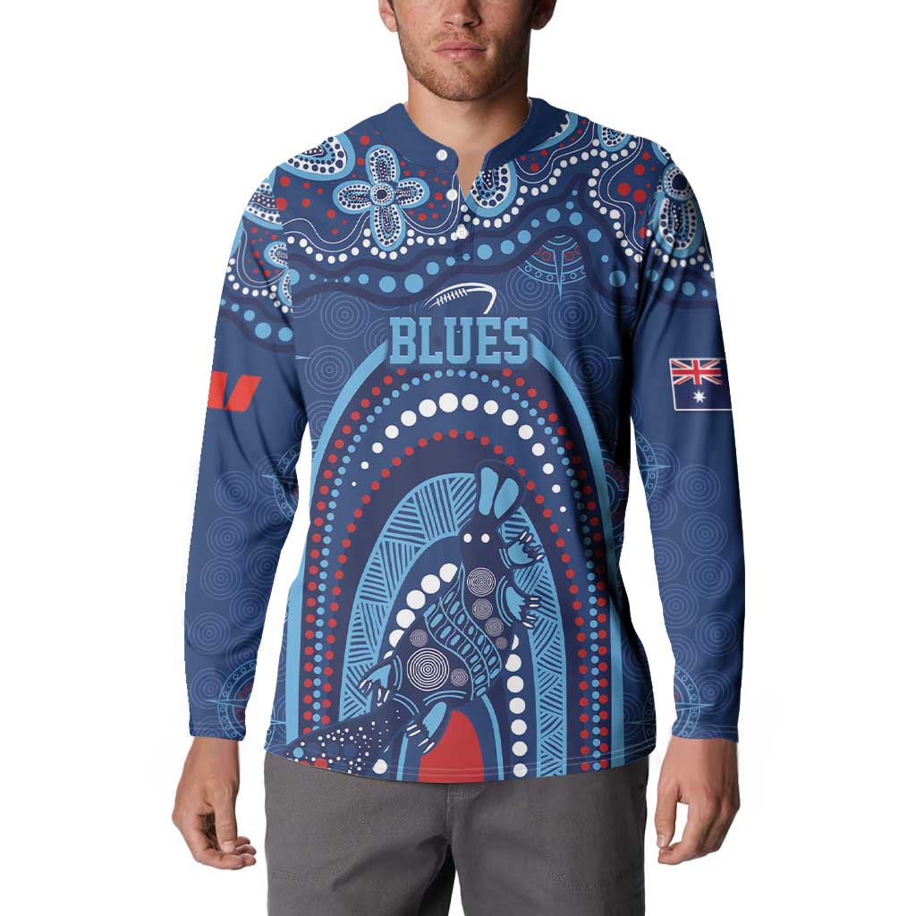 Personalized Australia NSW Rugby Indigenous Series Button Sweatshirt Blues Platypus