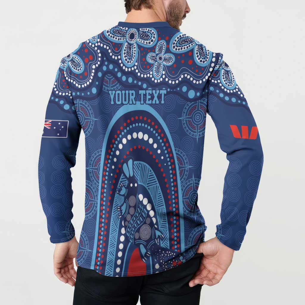 Personalized Australia NSW Rugby Indigenous Series Button Sweatshirt Blues Platypus