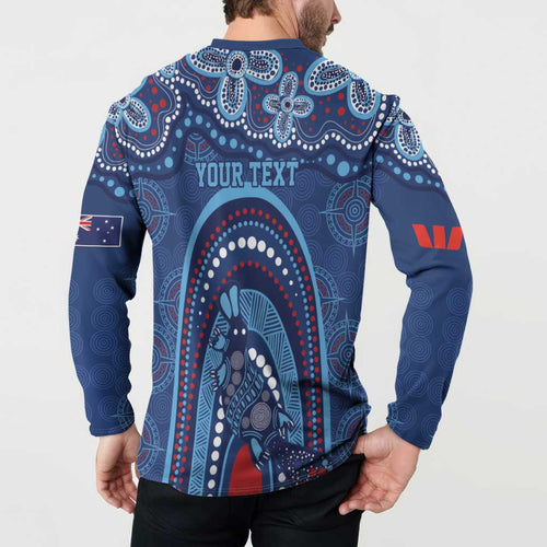 Personalized Australia NSW Rugby Indigenous Series Button Sweatshirt Blues Platypus
