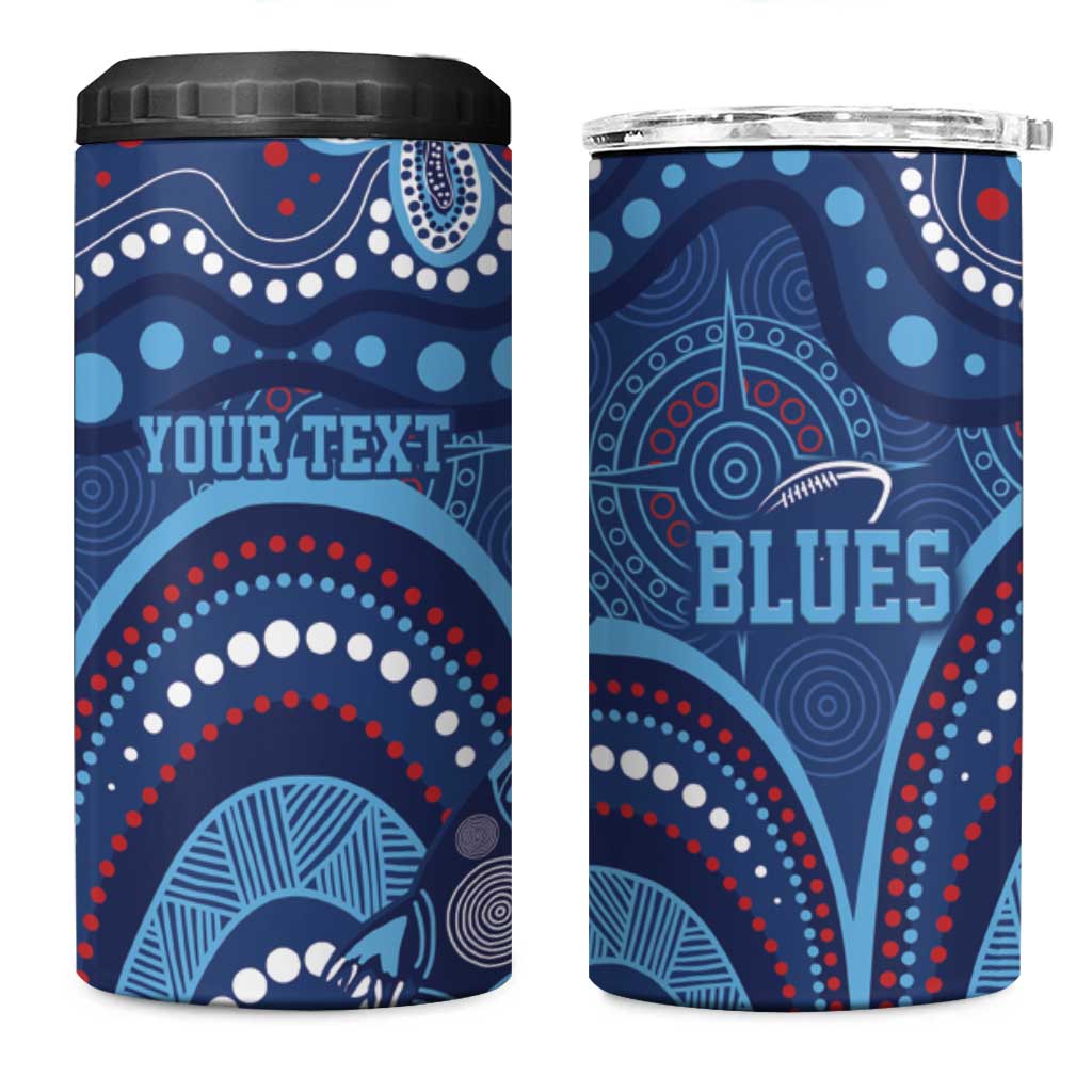 Personalized Australia NSW Rugby Indigenous Series 4 in 1 Can Cooler Tumbler Blues Platypus