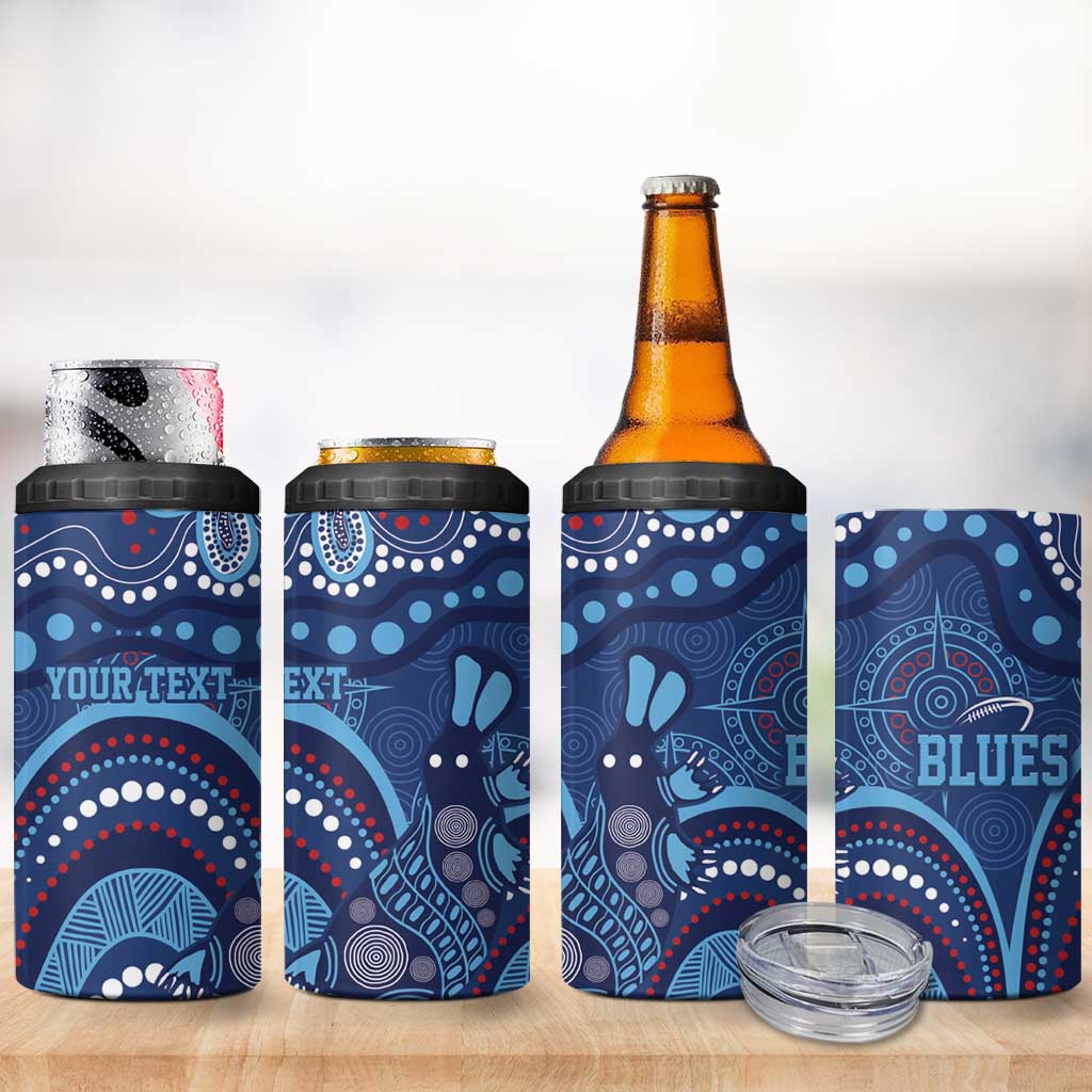 Personalized Australia NSW Rugby Indigenous Series 4 in 1 Can Cooler Tumbler Blues Platypus