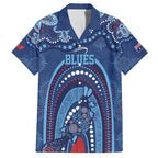 Personalized Australia NSW Rugby Indigenous Series Family Matching Long Sleeve Bodycon Dress and Hawaiian Shirt Blues Platypus
