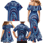 Personalized Australia NSW Rugby Indigenous Series Family Matching Mermaid Dress and Hawaiian Shirt Blues Platypus