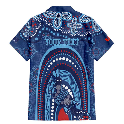 Personalized Australia NSW Rugby Indigenous Series Family Matching Mermaid Dress and Hawaiian Shirt Blues Platypus