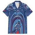 Personalized Australia NSW Rugby Indigenous Series Family Matching Off The Shoulder Long Sleeve Dress and Hawaiian Shirt Blues Platypus