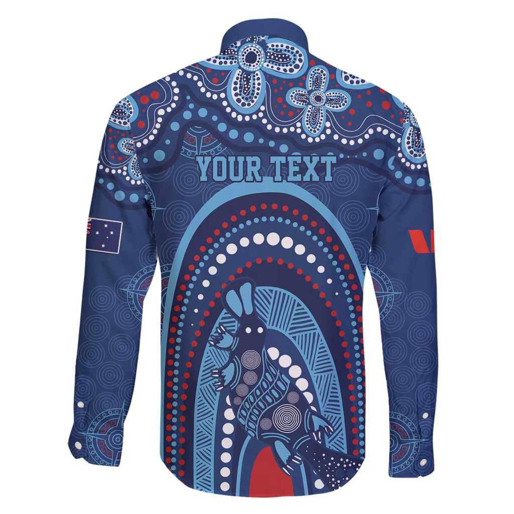 Personalized Australia NSW Rugby Indigenous Series Family Matching Off The Shoulder Long Sleeve Dress and Hawaiian Shirt Blues Platypus
