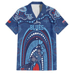 Personalized Australia NSW Rugby Indigenous Series Family Matching Off Shoulder Maxi Dress and Hawaiian Shirt Blues Platypus