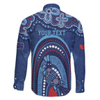 Personalized Australia NSW Rugby Indigenous Series Family Matching Off Shoulder Maxi Dress and Hawaiian Shirt Blues Platypus