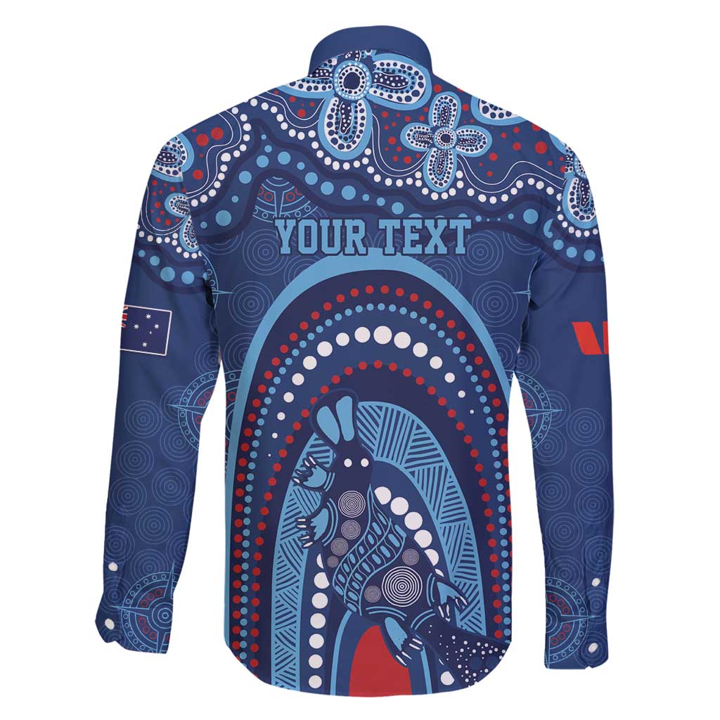 Personalized Australia NSW Rugby Indigenous Series Family Matching Off Shoulder Short Dress and Hawaiian Shirt Blues Platypus