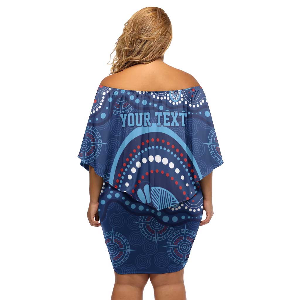 Personalized Australia NSW Rugby Indigenous Series Family Matching Off Shoulder Short Dress and Hawaiian Shirt Blues Platypus