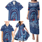 Personalized Australia NSW Rugby Indigenous Series Family Matching Puletasi and Hawaiian Shirt Blues Platypus