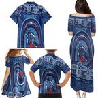 Personalized Australia NSW Rugby Indigenous Series Family Matching Puletasi and Hawaiian Shirt Blues Platypus