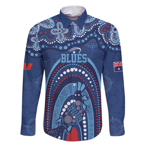 Personalized Australia NSW Rugby Indigenous Series Family Matching Puletasi and Hawaiian Shirt Blues Platypus