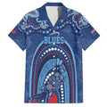 Personalized Australia NSW Rugby Indigenous Series Family Matching Short Sleeve Bodycon Dress and Hawaiian Shirt Blues Platypus