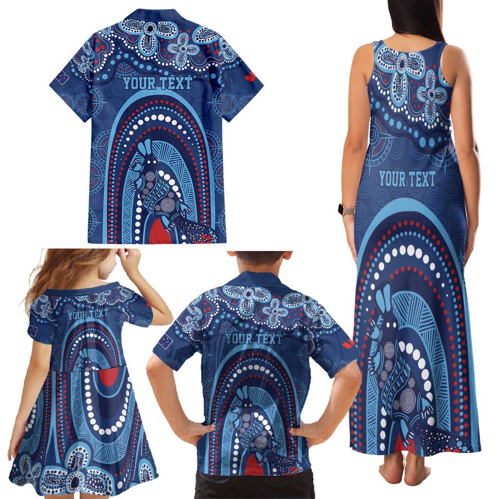 Personalized Australia NSW Rugby Indigenous Series Family Matching Tank Maxi Dress and Hawaiian Shirt Blues Platypus