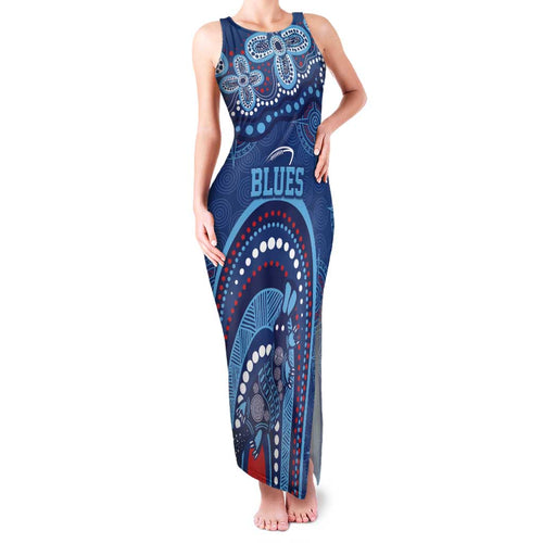 Personalized Australia NSW Rugby Indigenous Series Family Matching Tank Maxi Dress and Hawaiian Shirt Blues Platypus