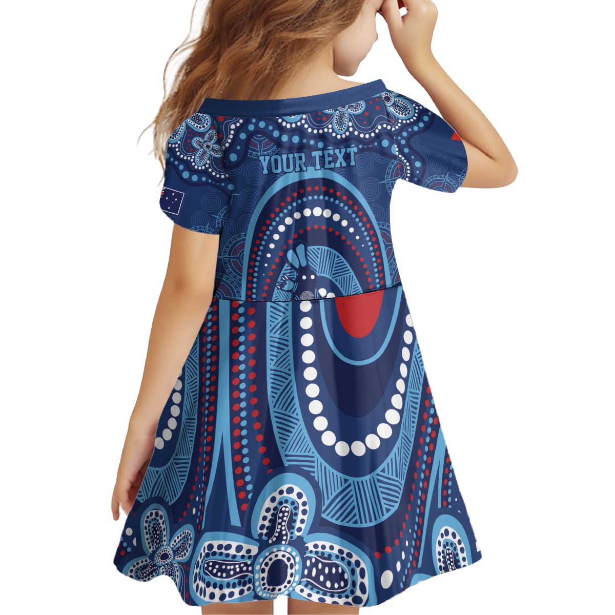 Personalized Australia NSW Rugby Indigenous Series Kid Short Sleeve Dress Blues Platypus