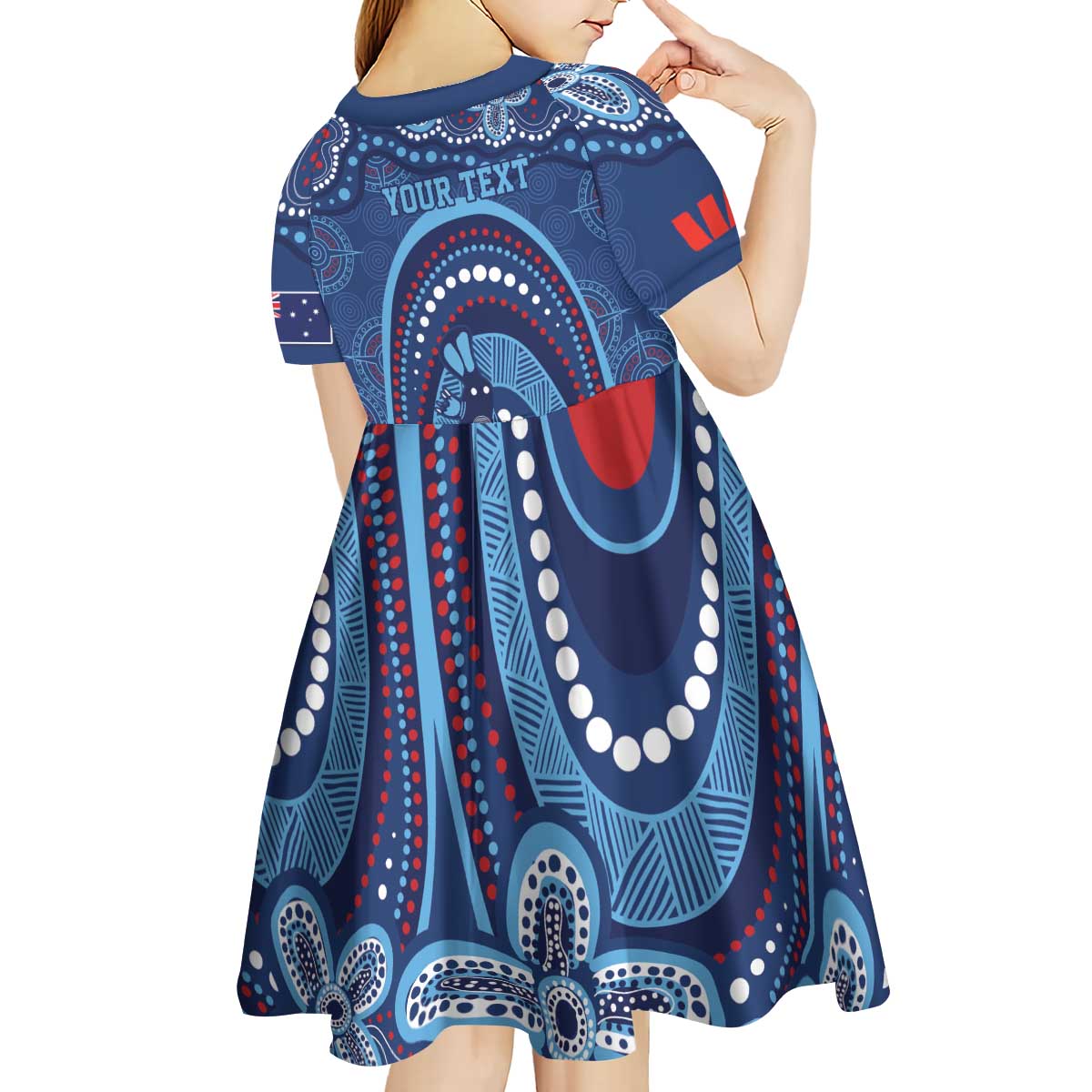 Personalized Australia NSW Rugby Indigenous Series Kid Short Sleeve Dress Blues Platypus
