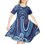 Personalized Australia NSW Rugby Indigenous Series Kid Short Sleeve Dress Blues Platypus