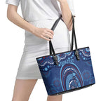 Personalized Australia NSW Rugby Indigenous Series Leather Tote Bag Blues Platypus