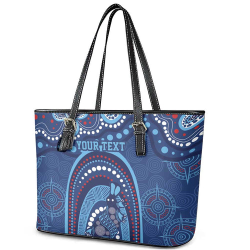 Personalized Australia NSW Rugby Indigenous Series Leather Tote Bag Blues Platypus
