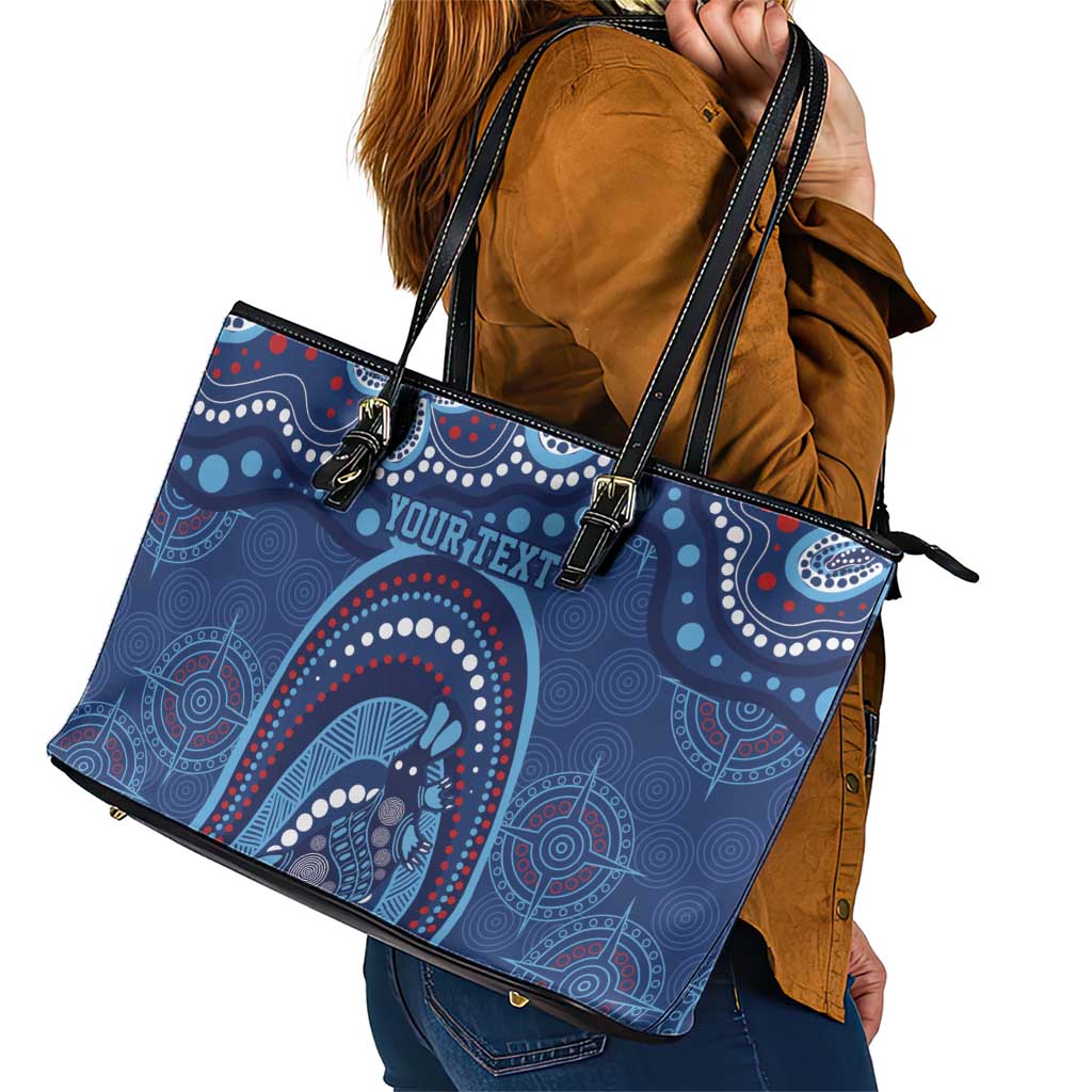 Personalized Australia NSW Rugby Indigenous Series Leather Tote Bag Blues Platypus