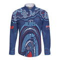 Personalized Australia NSW Rugby Indigenous Series Long Sleeve Button Shirt Blues Platypus