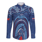 Personalized Australia NSW Rugby Indigenous Series Long Sleeve Button Shirt Blues Platypus