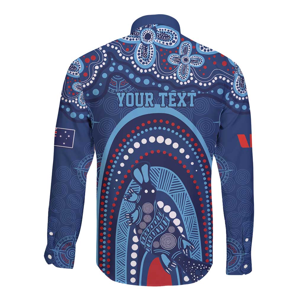 Personalized Australia NSW Rugby Indigenous Series Long Sleeve Button Shirt Blues Platypus