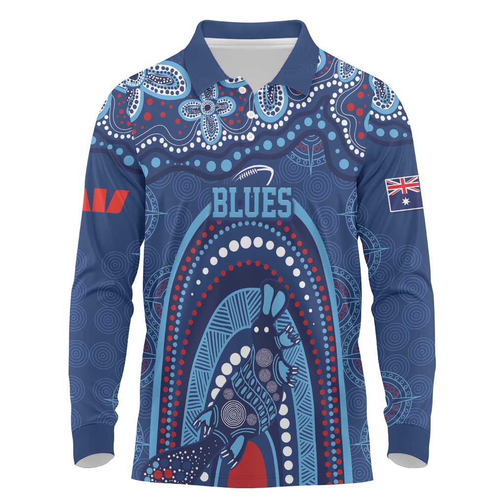 Personalized Australia NSW Rugby Indigenous Series Long Sleeve Polo Shirt Blues Platypus