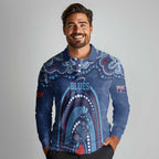 Personalized Australia NSW Rugby Indigenous Series Long Sleeve Polo Shirt Blues Platypus