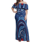 Personalized Australia NSW Rugby Indigenous Series Off Shoulder Maxi Dress Blues Platypus