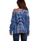 Personalized Australia NSW Rugby Indigenous Series Off Shoulder Sweater Blues Platypus